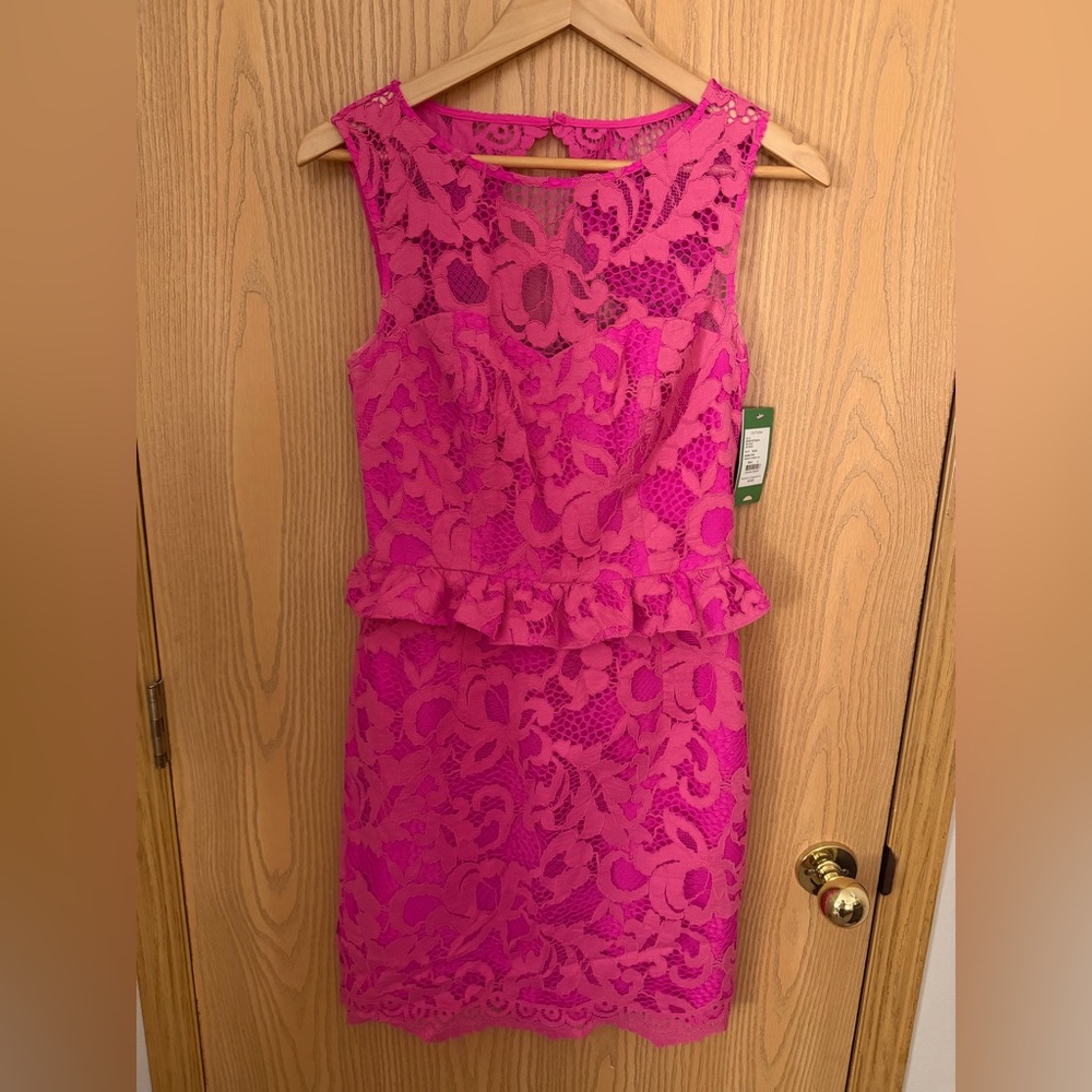 Lilly Pulitzer Pink Lace Mini Dress